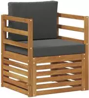 vidaXL Outdoor-Sofagarnitur Massives Akazienholz und Polyester