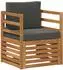 vidaXL Outdoor-Sofa Akazienholz und Polyester (3436337)