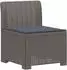 vidaXL 4-Sitzer Garten-Sofa mit Kissen, Rattan-Look, PP, hellgrau (3443941)