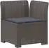 vidaXL 4-Sitzer Garten-Sofa mit Kissen, Rattan-Look, PP, hellgrau (3443941)