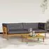 vidaXL Garten Pallet Sofa Einheiten 2 Stück, natur und dunkelgrau (3418275)