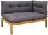 vidaXL Garten Pallet Sofa Einheiten 2 Stück, natur und dunkelgrau (3418275)