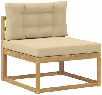 vidaXL Outdoor Mittelsofa Polyester wei&szlig; (901539)