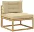 vidaXL Outdoor Mittelsofa Polyester weiß (901539)