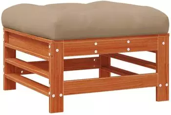 vidaXL Gartenfu&szlig;st&uuml;tze Kiefernholz massiv wachsbraun (865631)