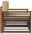 vidaXL Outdoor-Sofa Akazienholz und Polyester, natur/beige (3436408)