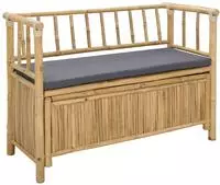 vidaXL Garten-Aufbewahrungsbank 110 x 47 x 80 cm Bambus Natur