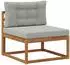 vidaXL Outdoor-Sofagarnitur mit Kissen 8-tlg., natur/hellgrau (3367994)