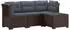vidaXL 4-Sitzer Garten-Sofa mit Kissen, Rattan-Look, PP, braun (3443949)