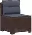 vidaXL 4-Sitzer Garten-Sofa mit Kissen, Rattan-Look, PP, braun (3443949)