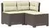 vidaXL 3-Sitzer Garten-Sofa mit Kissen, Rattan-Look PP, hellgrau (8011916)