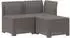 vidaXL 3-Sitzer Garten-Sofa mit Kissen, Rattan-Look PP, hellgrau (8011916)