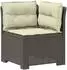 vidaXL 3-Sitzer Garten-Sofa mit Kissen, Rattan-Look PP, hellgrau (8011916)