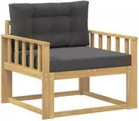 vidaXL Outdoor Mittelsofa Polyester Wei&szlig;