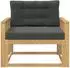 vidaXL Outdoor Mittelsofa Polyester weiß (3439006)