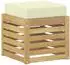 vidaXL Outdoor Hocker Bank Akazienholz massiv, weiß (901680)
