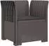 vidaXL 1-Sitzer Sessel mit Kissen, Rattan-Look PP, hellgrau (8011865)