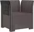 vidaXL 1-Sitzer Sessel mit Kissen, Rattan-Look PP, hellgrau (8011865)