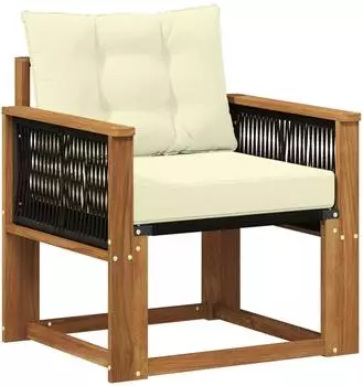 vidaXL Outdoor-Mittelsofa Akazien-Massivholz, natur (3438870)