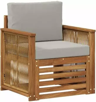 vidaXL Outdoor Mittelsofa, natur (3438915)