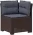 vidaXL Gartensofa 3-Sitzer mit Kissen, Rattan-Look PP, braun (3443841)