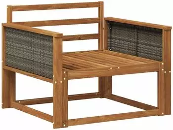 vidaXL Outdoor Mittelsofa Massivholz Akazie, natur (3438843)
