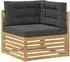 vidaXL Outdoor-Ecksofa Massivholz Akazie weiß (901574)