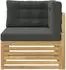 vidaXL Outdoor-Ecksofa Massivholz Akazie weiß (901574)