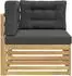 vidaXL Outdoor-Ecksofa Massivholz Akazie weiß (901574)