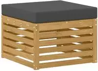 vidaXL Outdoor-Fu&szlig;hocker Massivholz Akazie Wei&szlig;