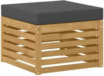 vidaXL Outdoor-Fu&szlig;hocker Akazienholz massiv, wei&szlig; (901491)