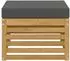 vidaXL Outdoor-Fußhocker Akazienholz massiv, weiß (901491)