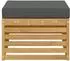 vidaXL Outdoor-Fußhocker Akazienholz massiv, weiß (901491)