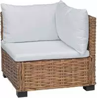vidaXL Ecksofa mit Kissen GENDT Nat&uuml;rliches Rattan Natur