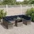 vidaXL Garten-Lounge-Set 10-teilig, Poly Rattan, grau