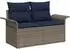 vidaXL Garten-Lounge-Set 10-teilig, Poly Rattan, grau
