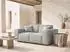 WFL GROUP Lorento Outdoor Lounge Sofa 2-Sitzer, Kunstleder, hellgrau (48780889-02)
