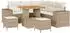 vidaXL Garten-Sofaset 8-teilig, Polyrattan & Akazie, beige (3362001)