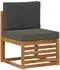 vidaXL Garten-Sofagarnitur 6-tlg., natur/anthrazit (3384443)