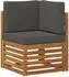 vidaXL Garten-Sofagarnitur 6-tlg., natur/anthrazit (3384443)