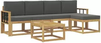 vidaXL Outdoor-Sofagarnitur 6-tlg., wei&szlig; und anthrazit (3387536)