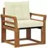 vidaXL Outdoor-Sofa Akazienholz und Textilene, natur/creme (3436298)