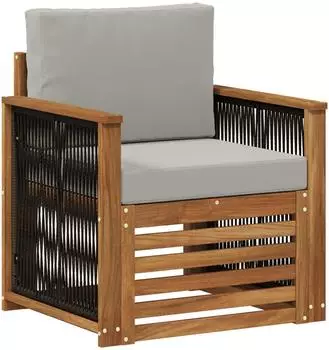 vidaXL Outdoor-Sofaelement Mitte, natur