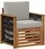 vidaXL Outdoor-Sofaelement Mitte, natur