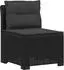 vidaXL Garten-Sofa 6-Sitzer mit Kissen, Rattan-Optik PP, anthrazit (3444123)
