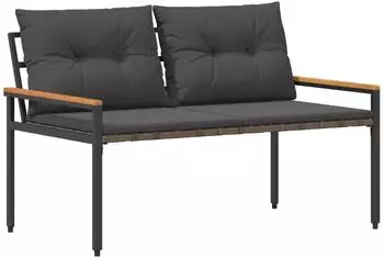 vidaXL Gartenbank 2-Sitzer Poly-Rattan 116x67,5x72cm