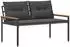 vidaXL Gartenbank 2-Sitzer Poly-Rattan 116x67,5x72cm