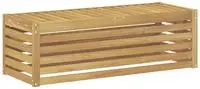 vidaXL Outdoor Hocker Bank 2-Sitzer Massivholz Akazie Wei&szlig; gewaschen