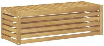vidaXL Outdoor Hocker Bank wei&szlig; 115x43x37cm Akazien-Massivholz (901691)