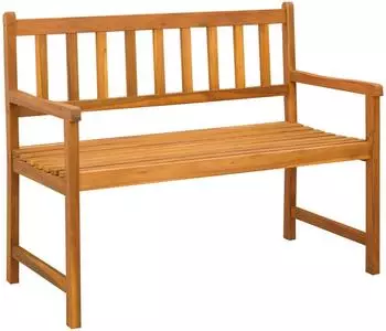 vidaXL Gartenbank 2-Sitzer Akazienholz massiv 110x55x90cm